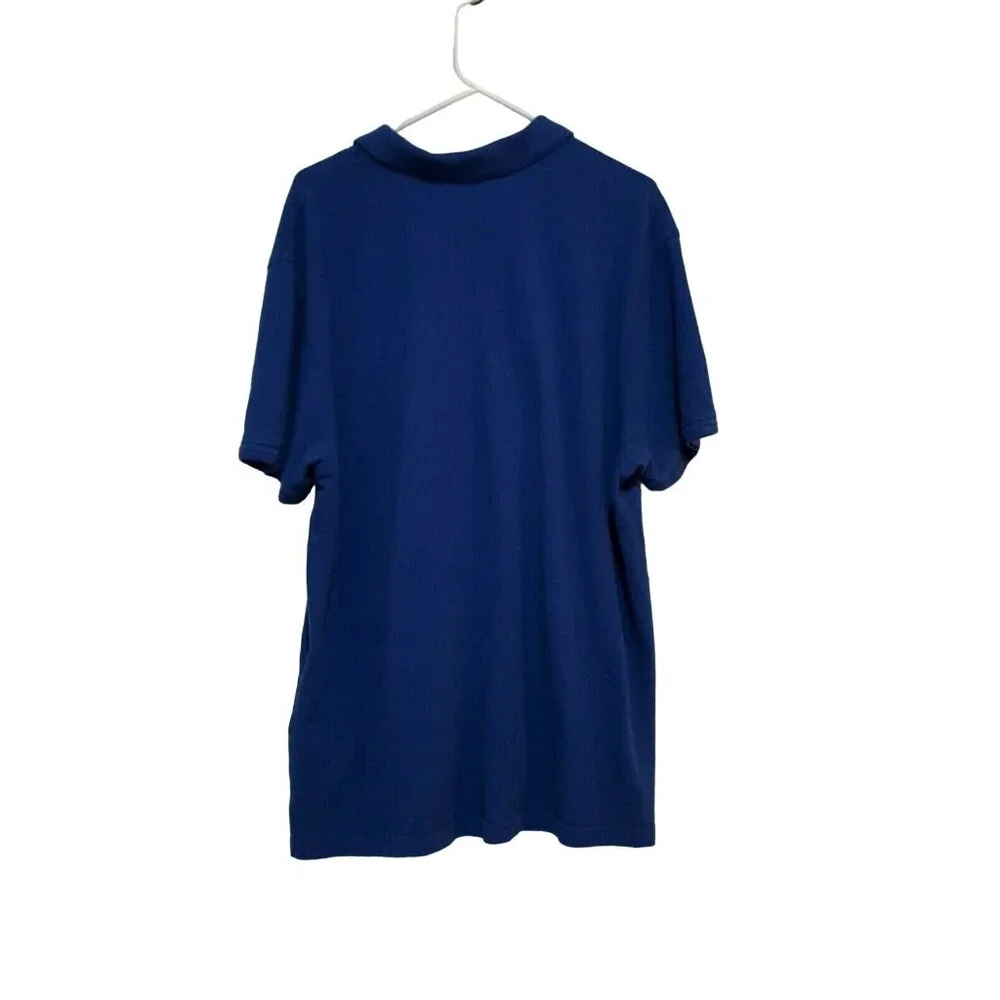 Levi's Men's XXL Polo Shirt‎ Blue Short Sleeve Red Logo Cotton Y2K